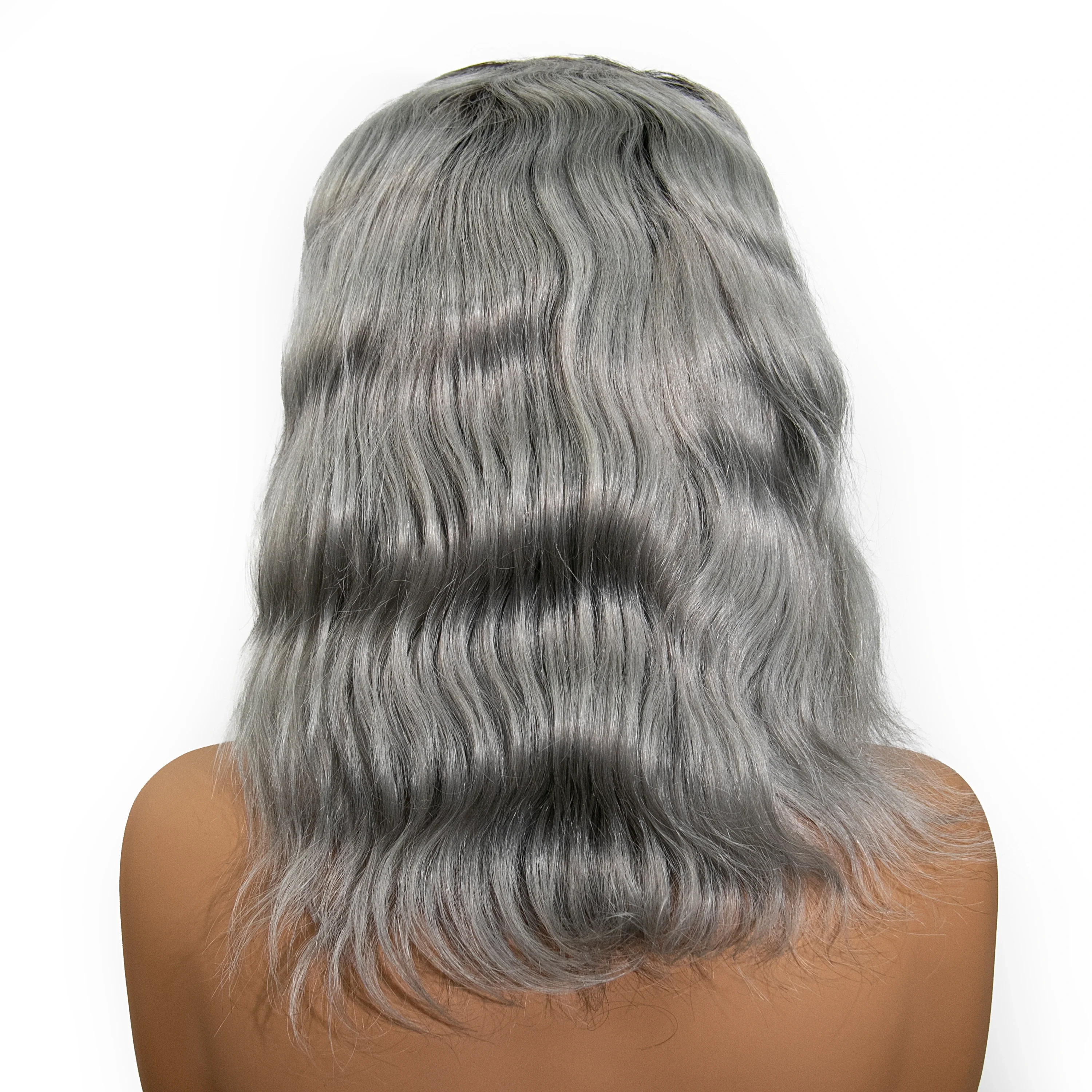 12 Inch 150% Density T1B/Gray Body Wave Human Hair Headband Wig for Sale EAWO - Image 4