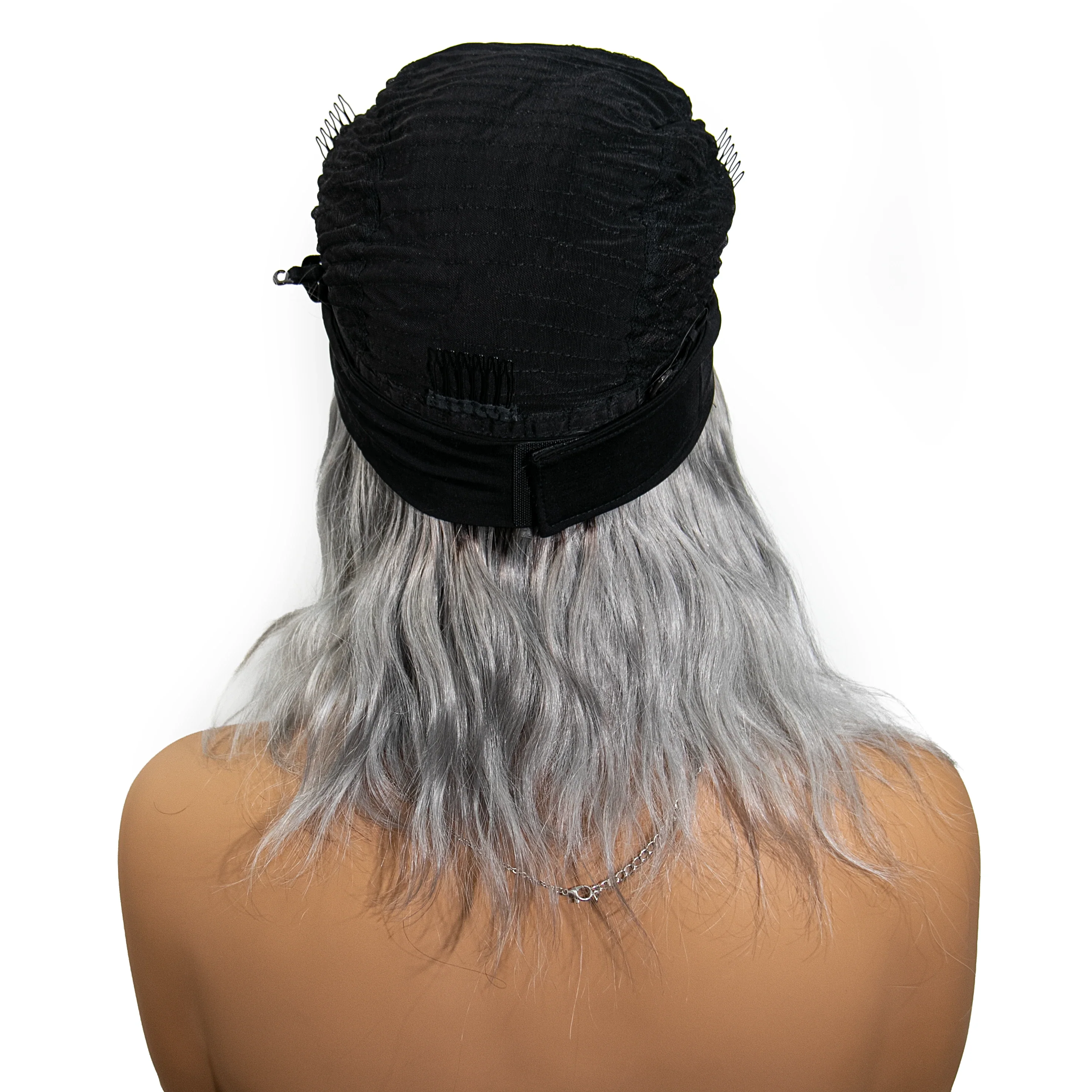 12 Inch 150% Density T1B/Gray Body Wave Human Hair Headband Wig for Sale EAWO - Image 6