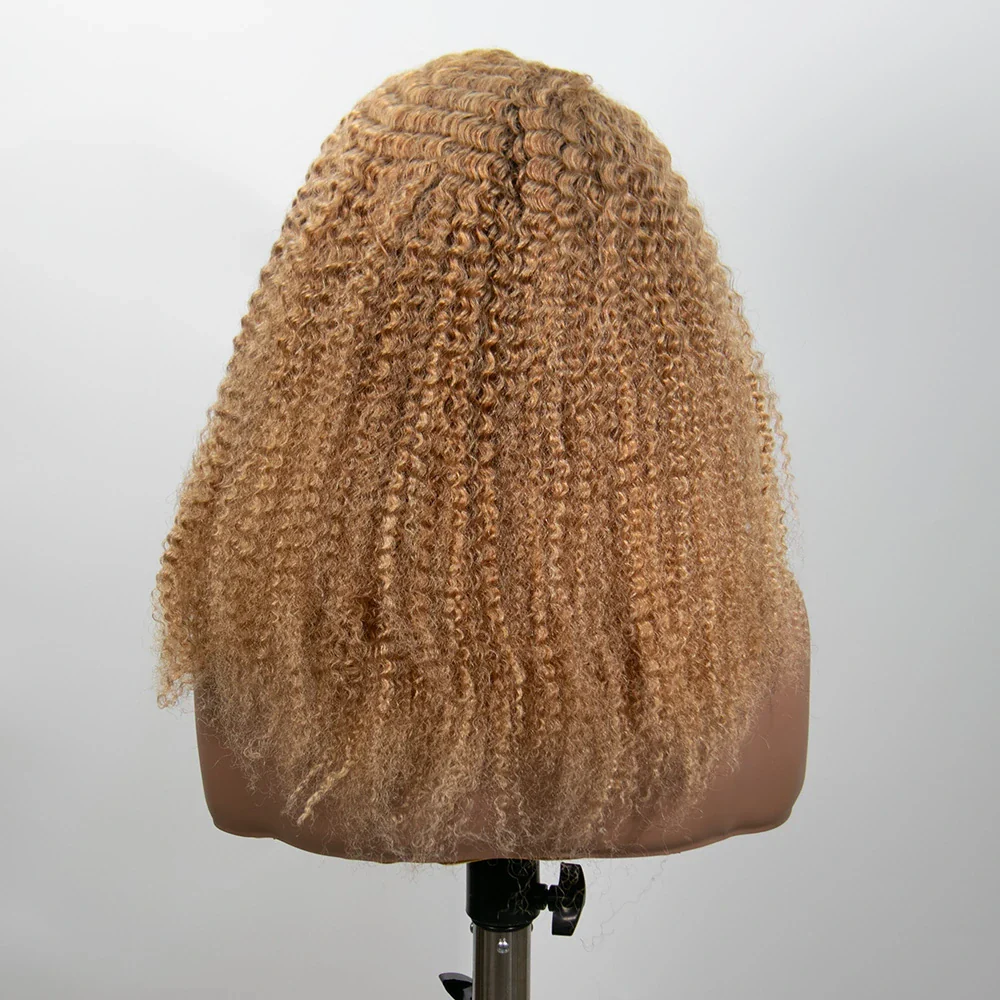 16 Inch 150% Density Color #27 Kinky Curly 13x4 Free Part Headbang Wig for Sale EAWO - Image 4