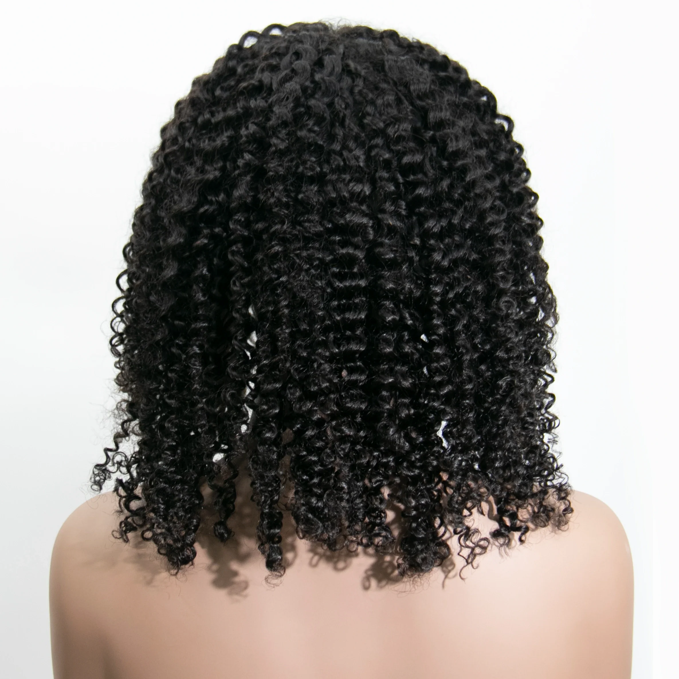 18 Inch 180% Density Deep Curly Natural Color 3/4 Half Wig YY-257 - Image 3