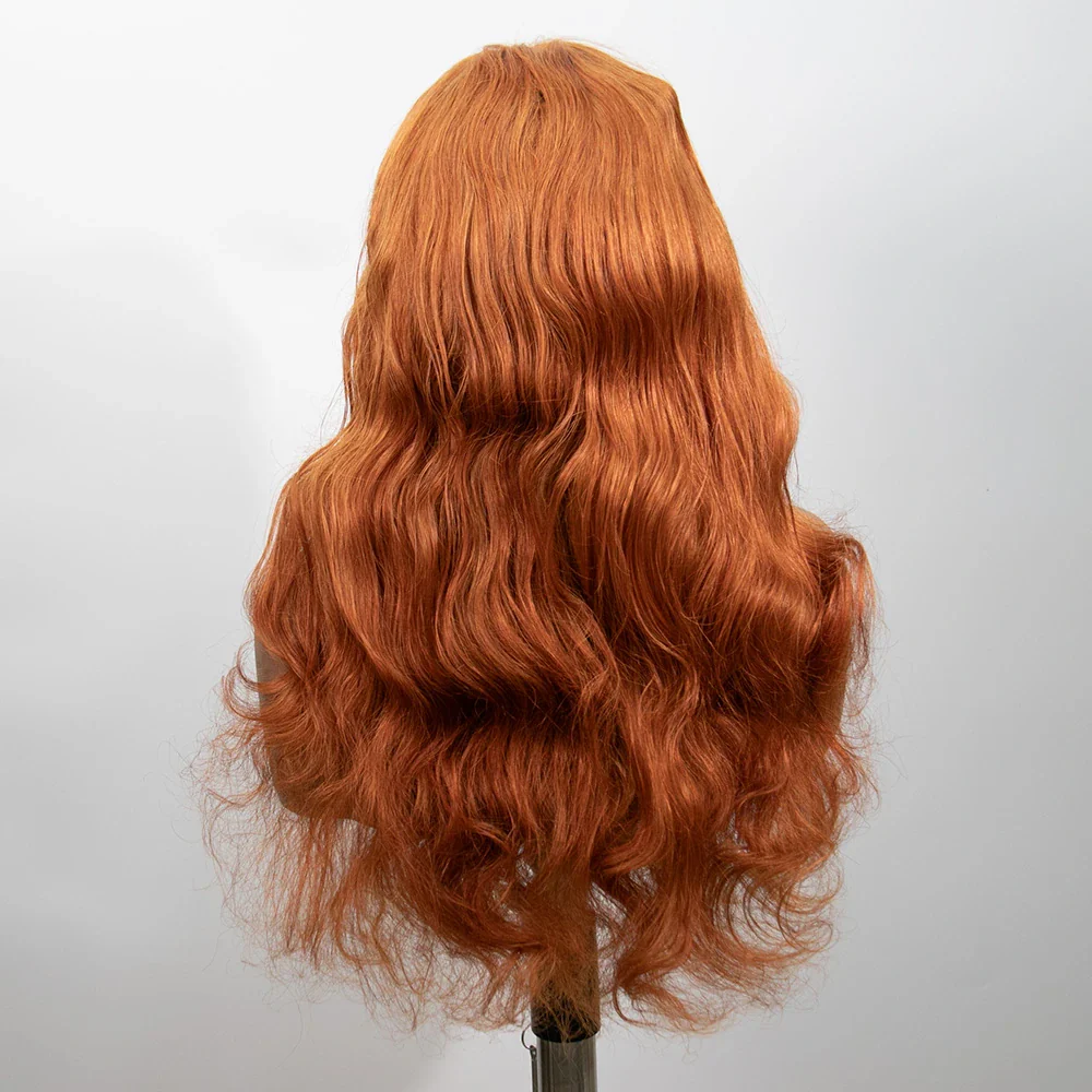 20 Inch 150% Density Orange Color Body Wave 13x4 Lace Front Wig for Sale Y250201 - Image 4