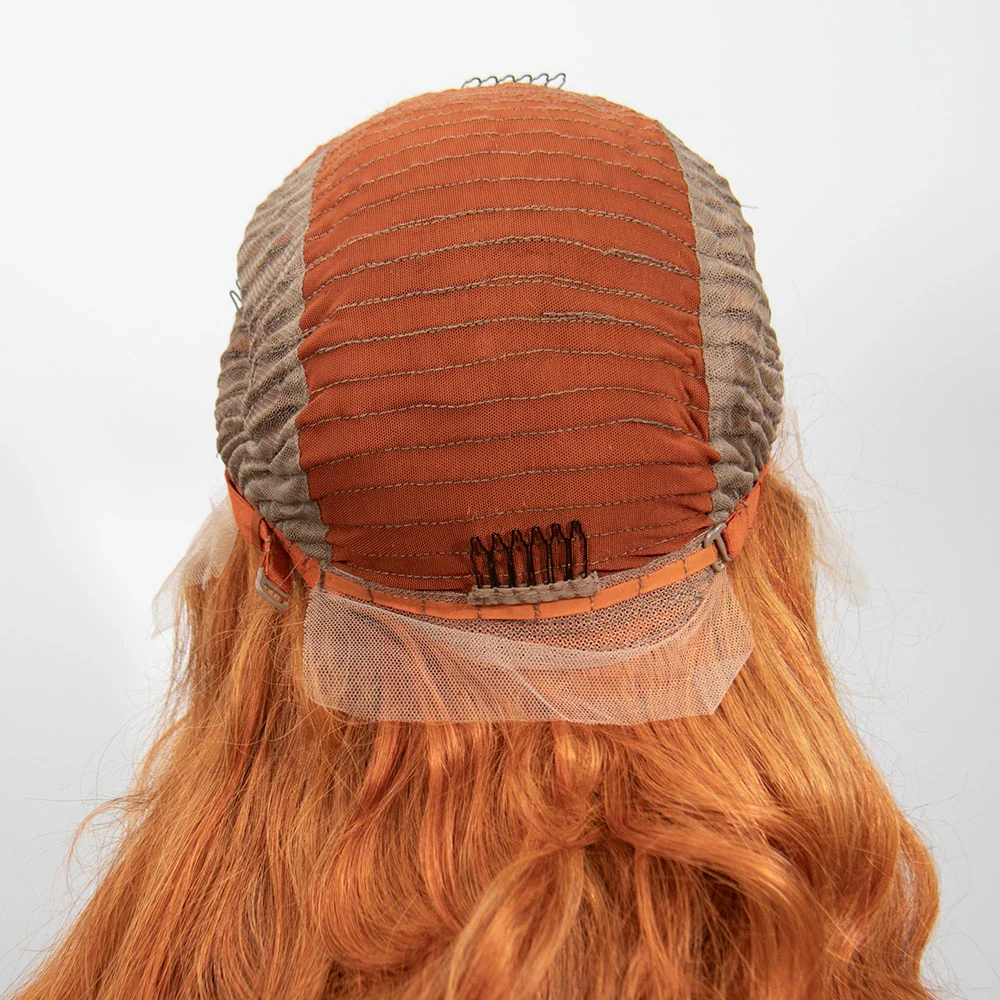 20 Inch 150% Density Orange Color Body Wave 13x4 Lace Front Wig for Sale Y250201 - Image 8