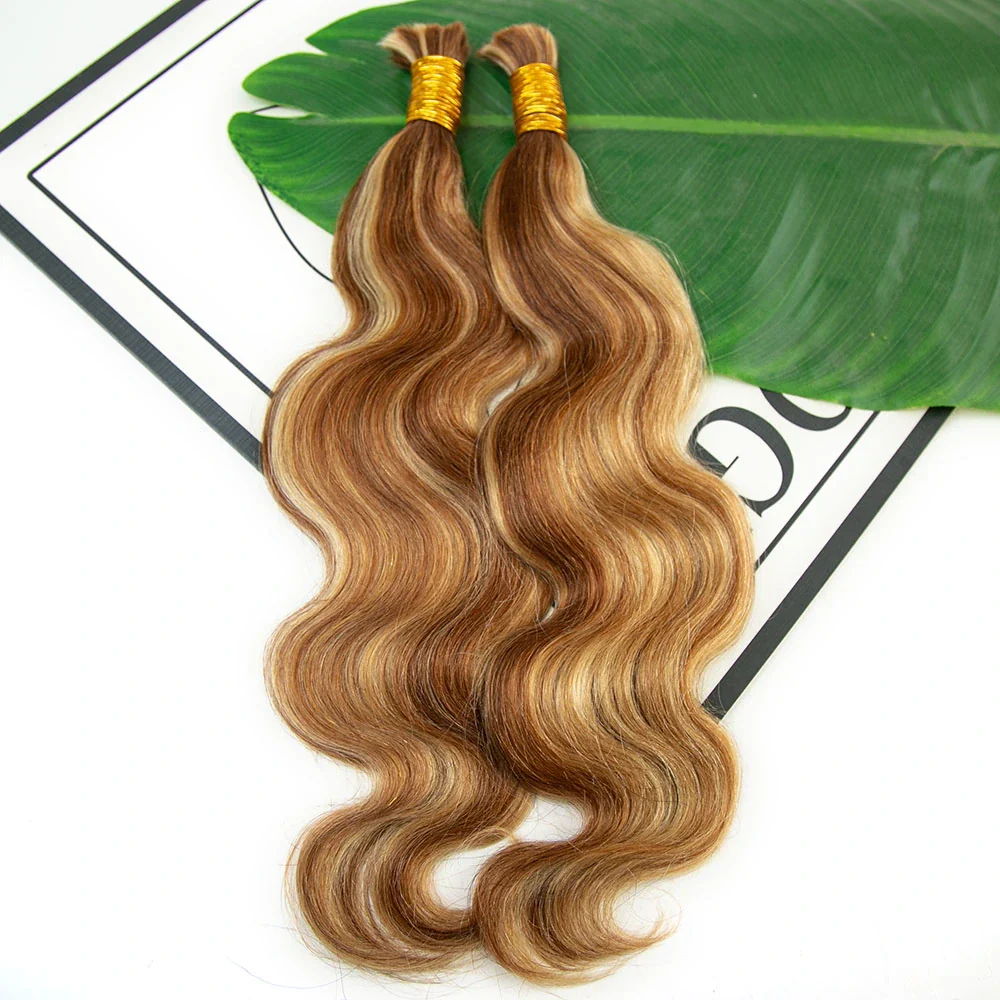 #27/#30/#613 Mix Color Blend Body Wave Bulk Human Braiding Hair - Image 2