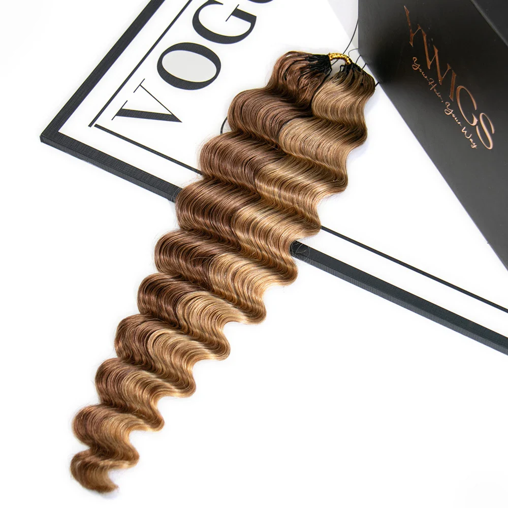 #27/30 Mix Color Blend Loose Deep Wave Feather Crochet Hair - Image 3