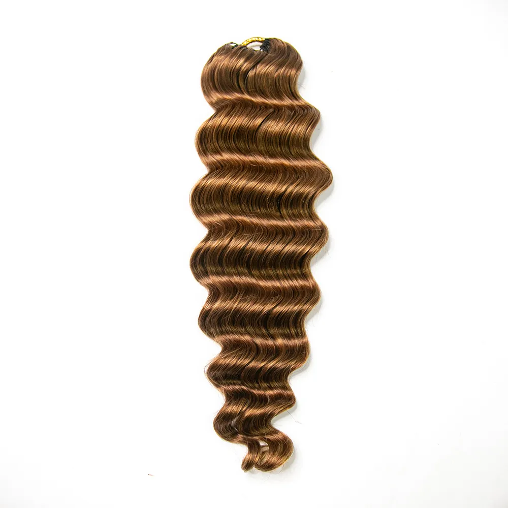 #30 Light Brown Loose Deep Wave Human Crochet Hair For Miracle Knot Braids - Image 6