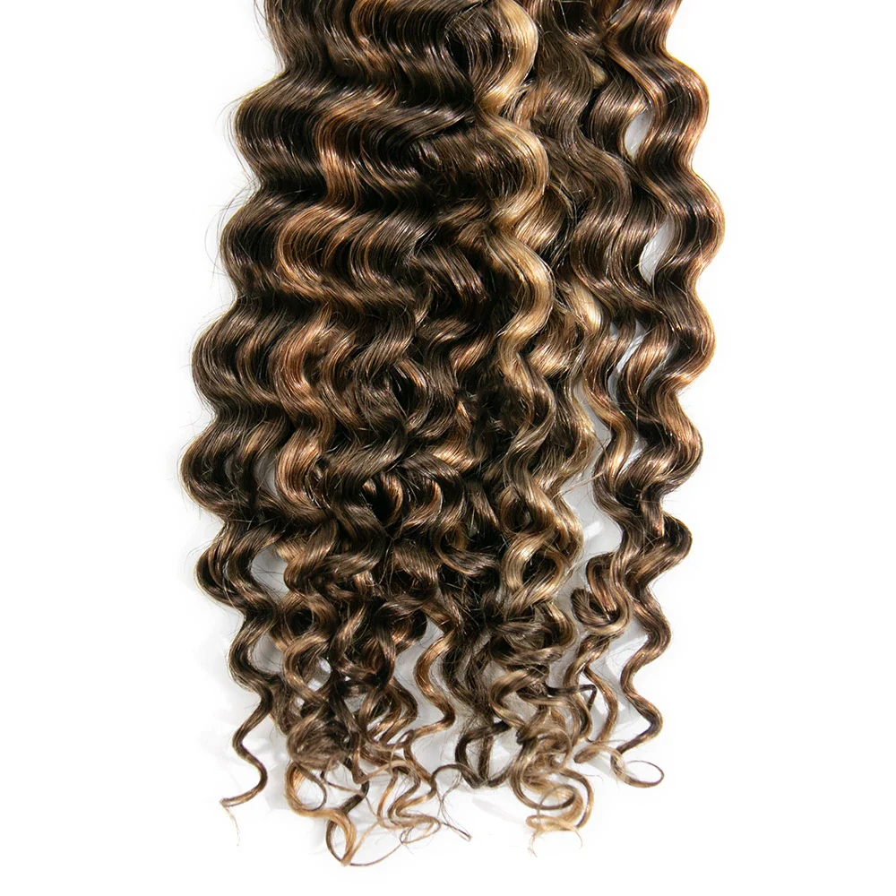 #4/#27/#30 Mix Color Blend Water Wave Bulk Human Braiding Hair - Image 6