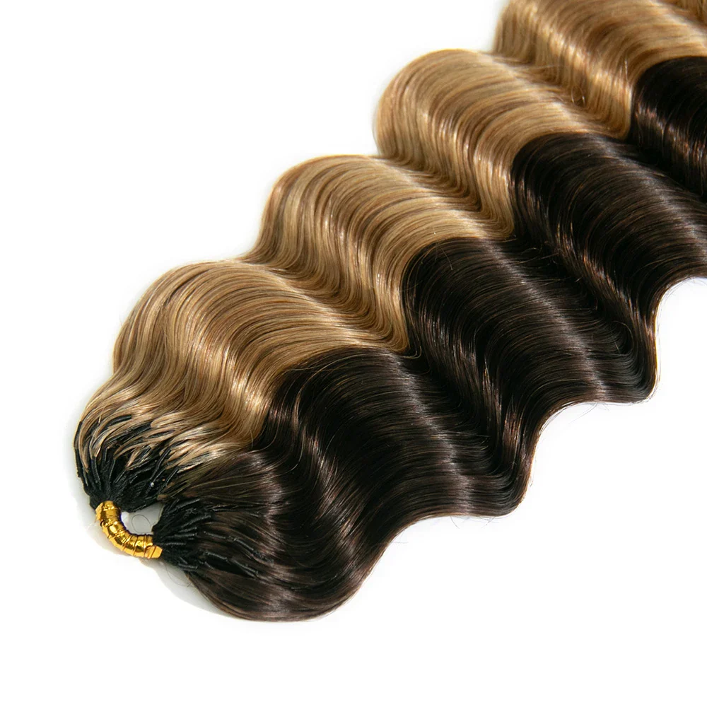 #4/#27 Mix Color Blend Loose Deep Wave Feather Crochet Human Hair - Image 4