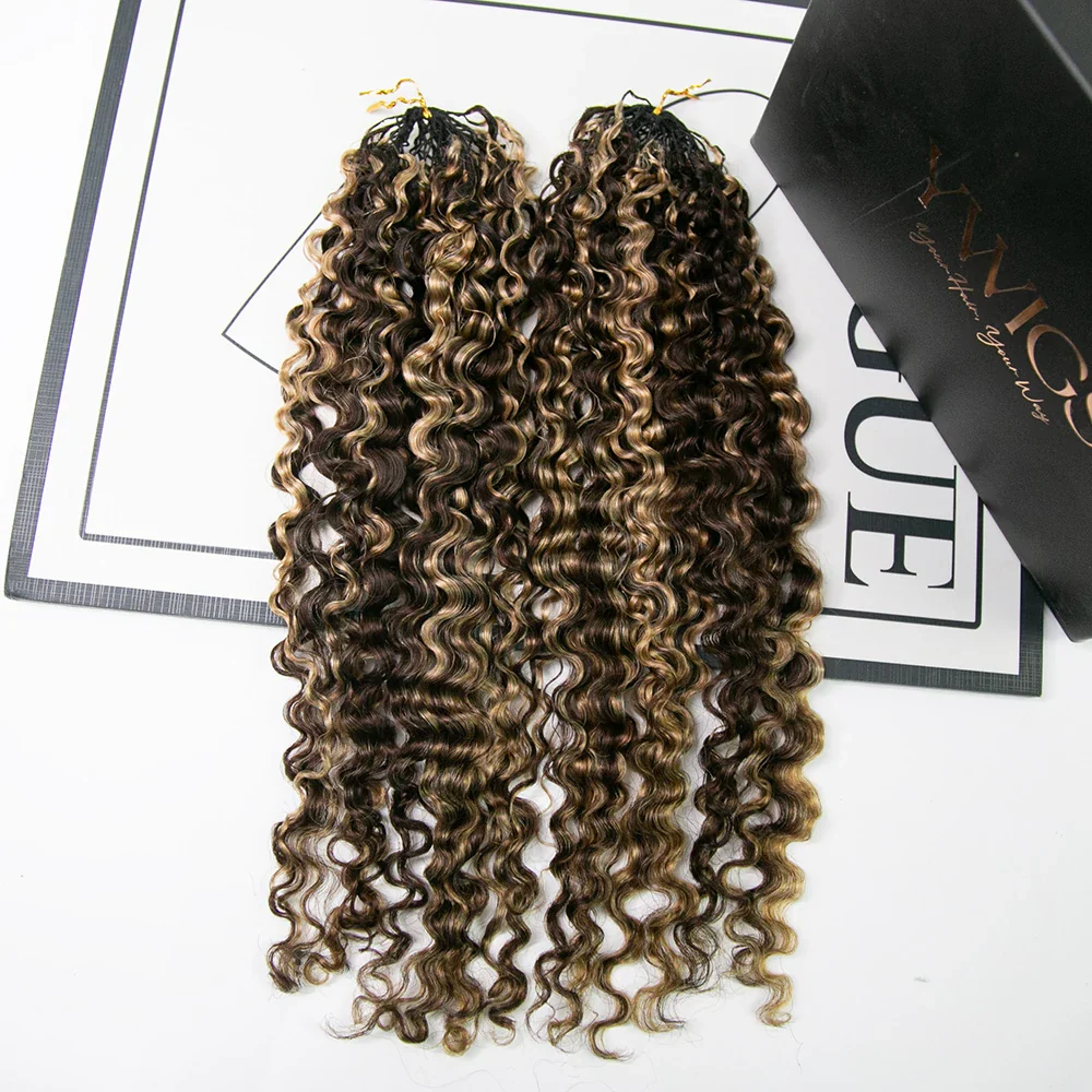 #4/27 Mix Color Blend Water Deep Wave Human Crochet Hair - Image 3