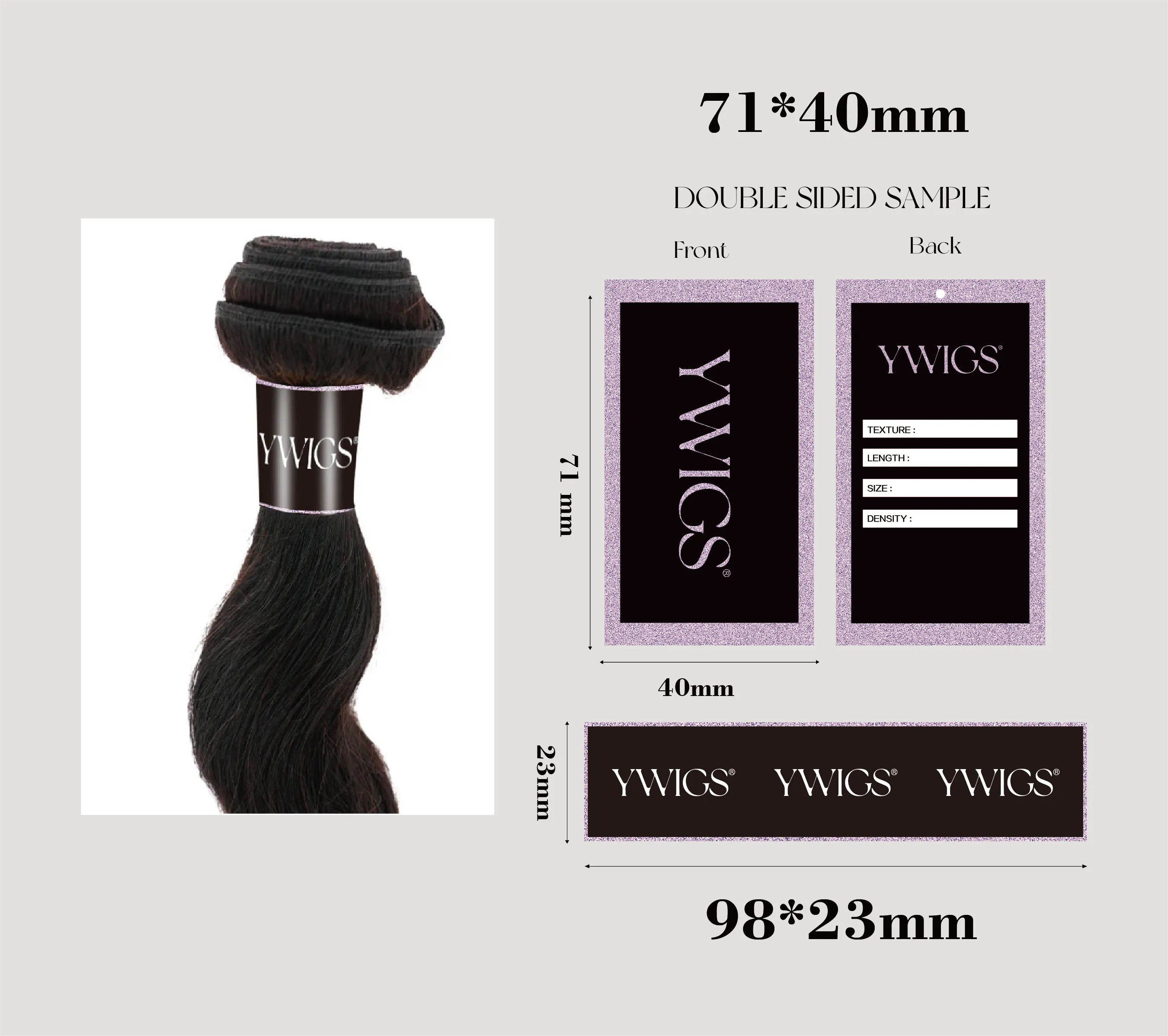 Custom Hair Bundle Tags and Wrap Labels - Image 2