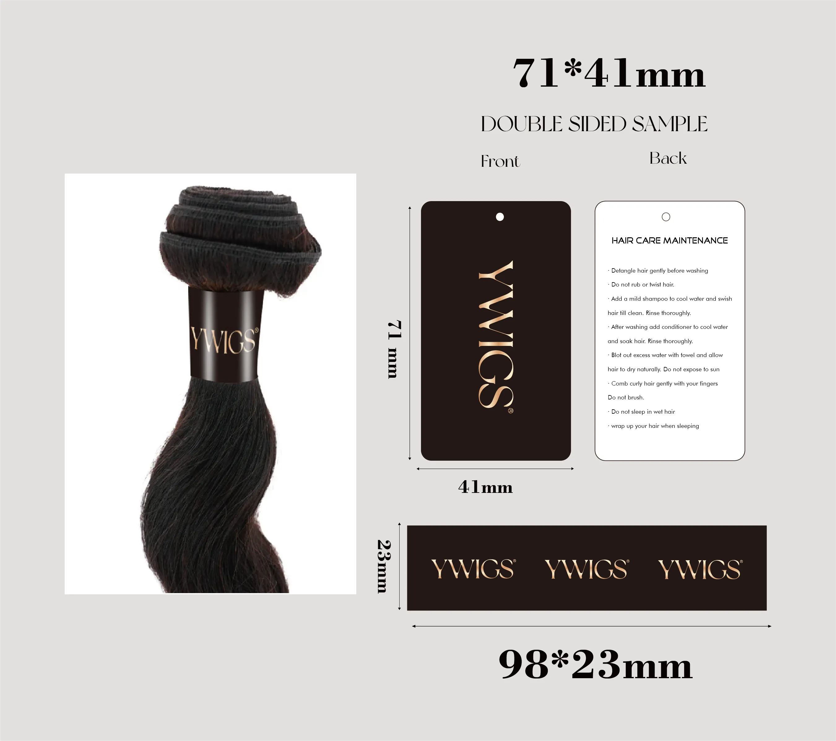 Custom Hair Bundle Tags and Wrap Labels - Image 3