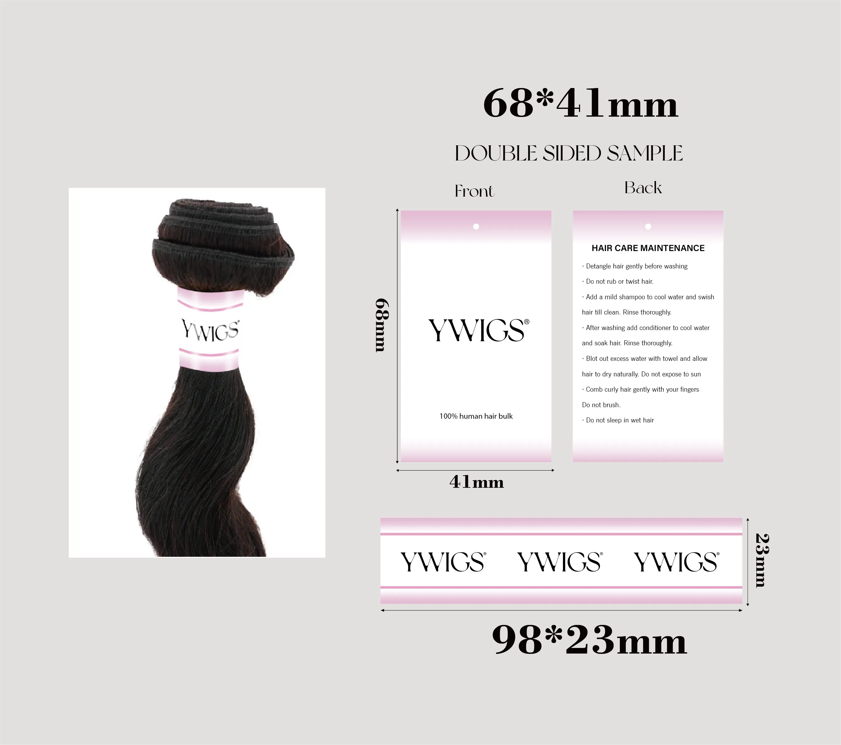 Custom Hair Bundle Tags and Wrap Labels - Image 4