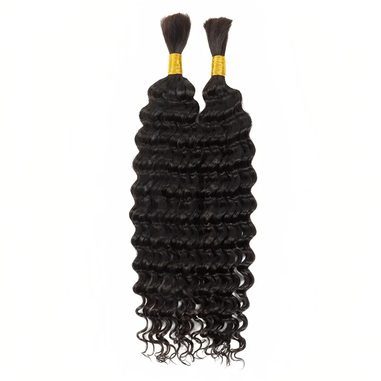 Deep Wave Bulk Hair Extensions for Braiding - Image 2