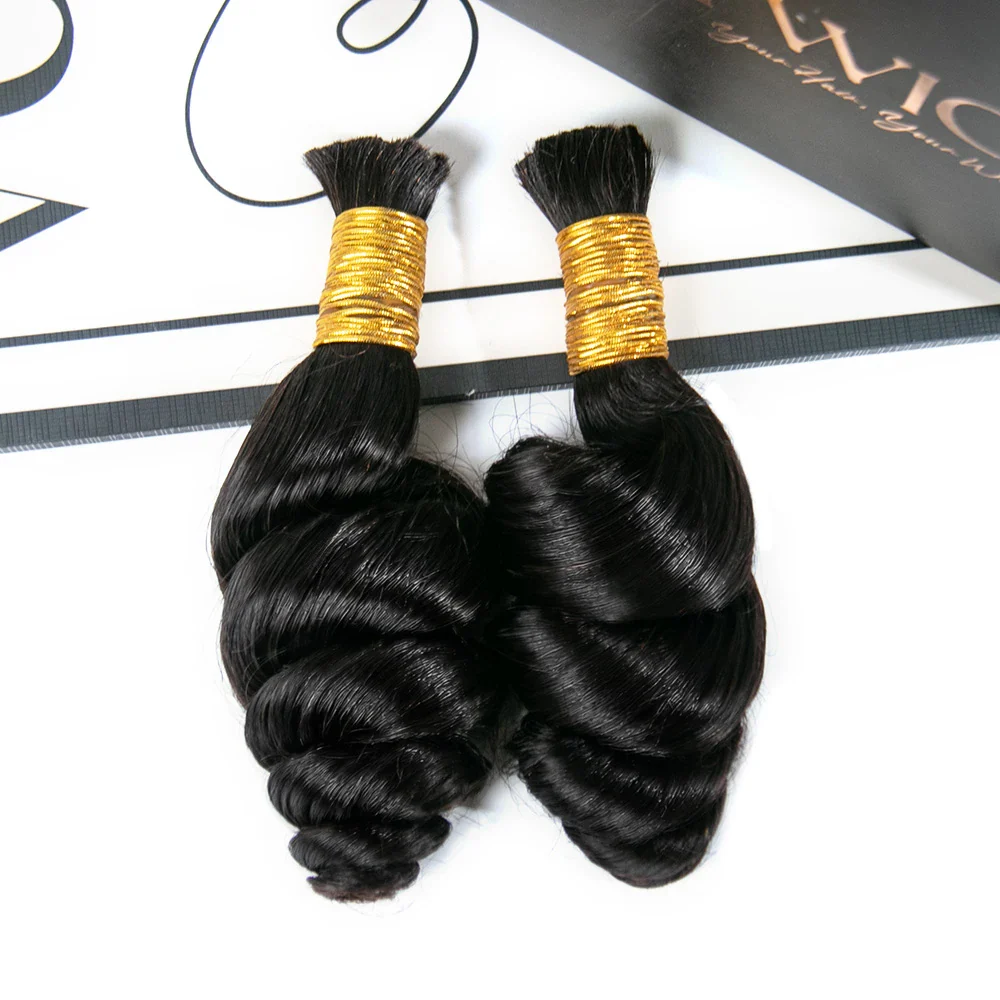 Loose Wave Bulk Hair Extensions for Braiding - Image 3