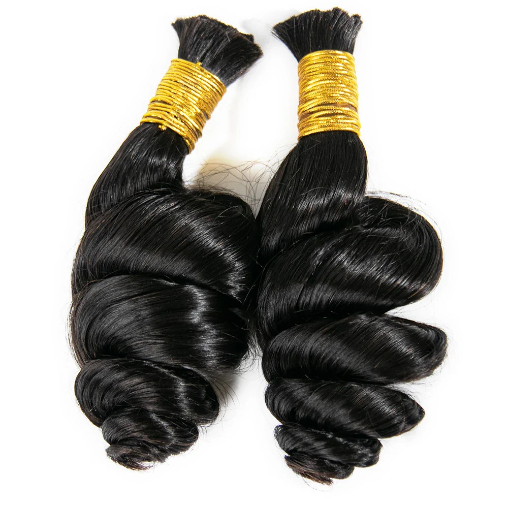 Loose Wave Bulk Hair Extensions for Braiding - Image 4