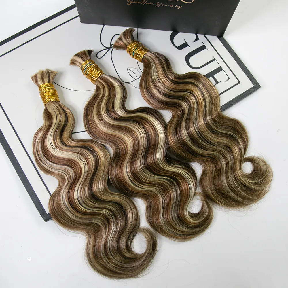 #4/27/30/613 Mix Color Blend Body Wave Human Braiding Hair