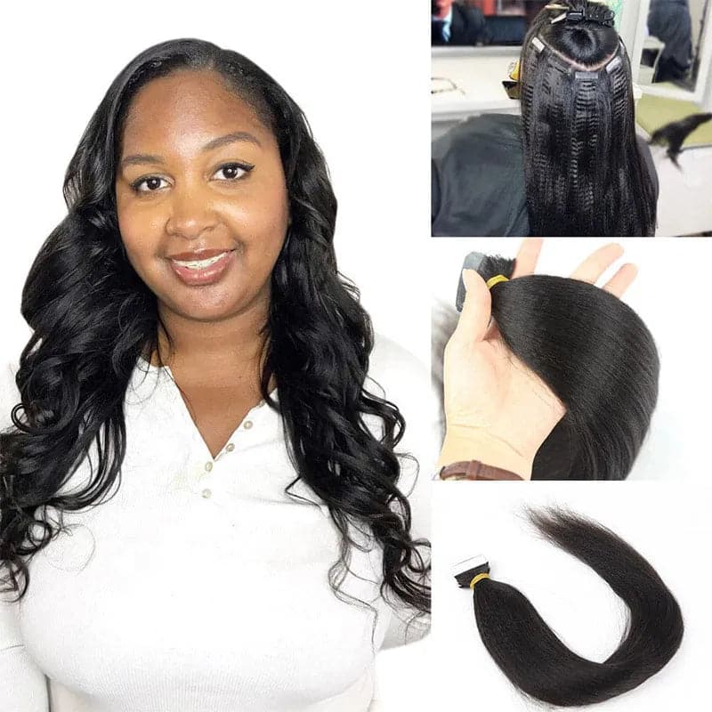 Relaxed Light Yaki Tape In Hair Extension