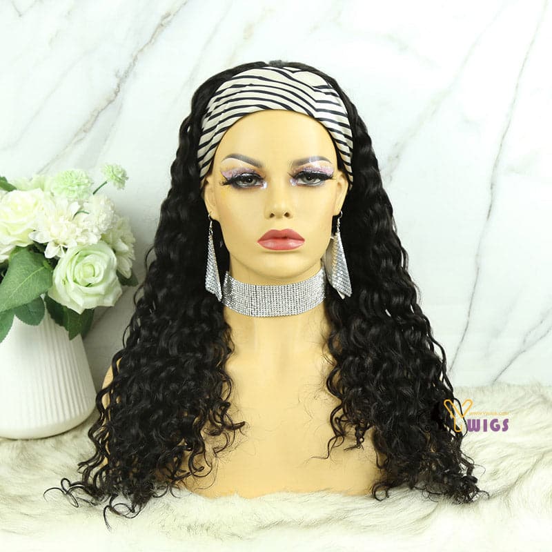 Sophie Loose Human Hair Wave Headband Wig - Image 2