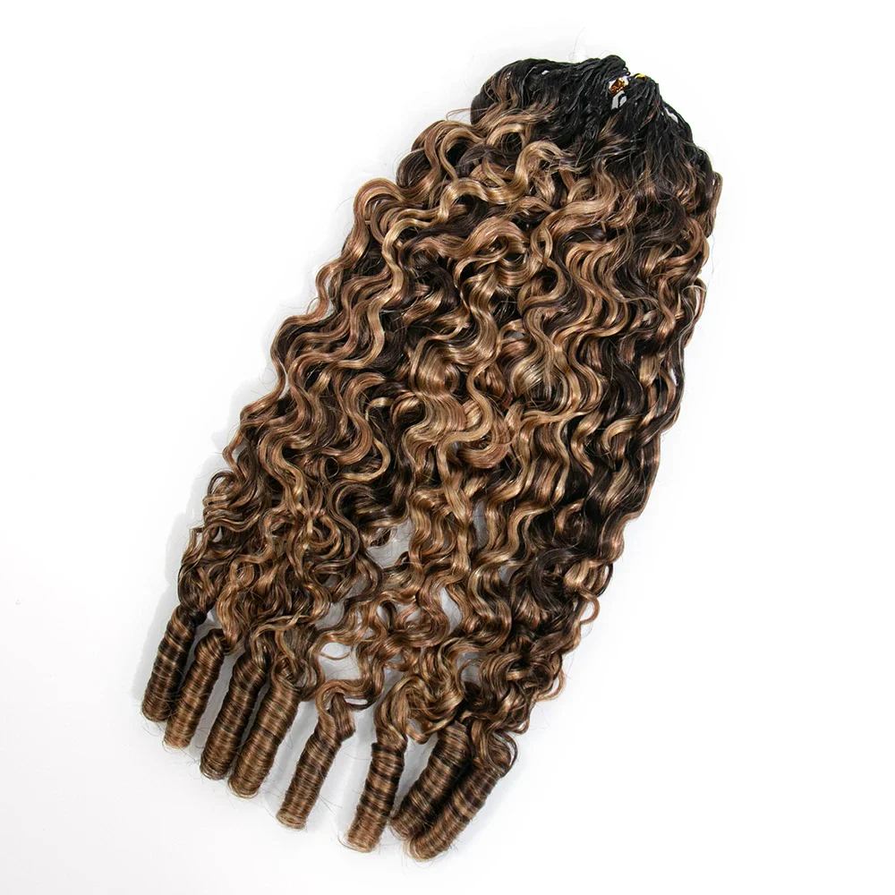 #T1B/4/27/30 Mix Blend Water Curly Crochet Human Hair - Image 5