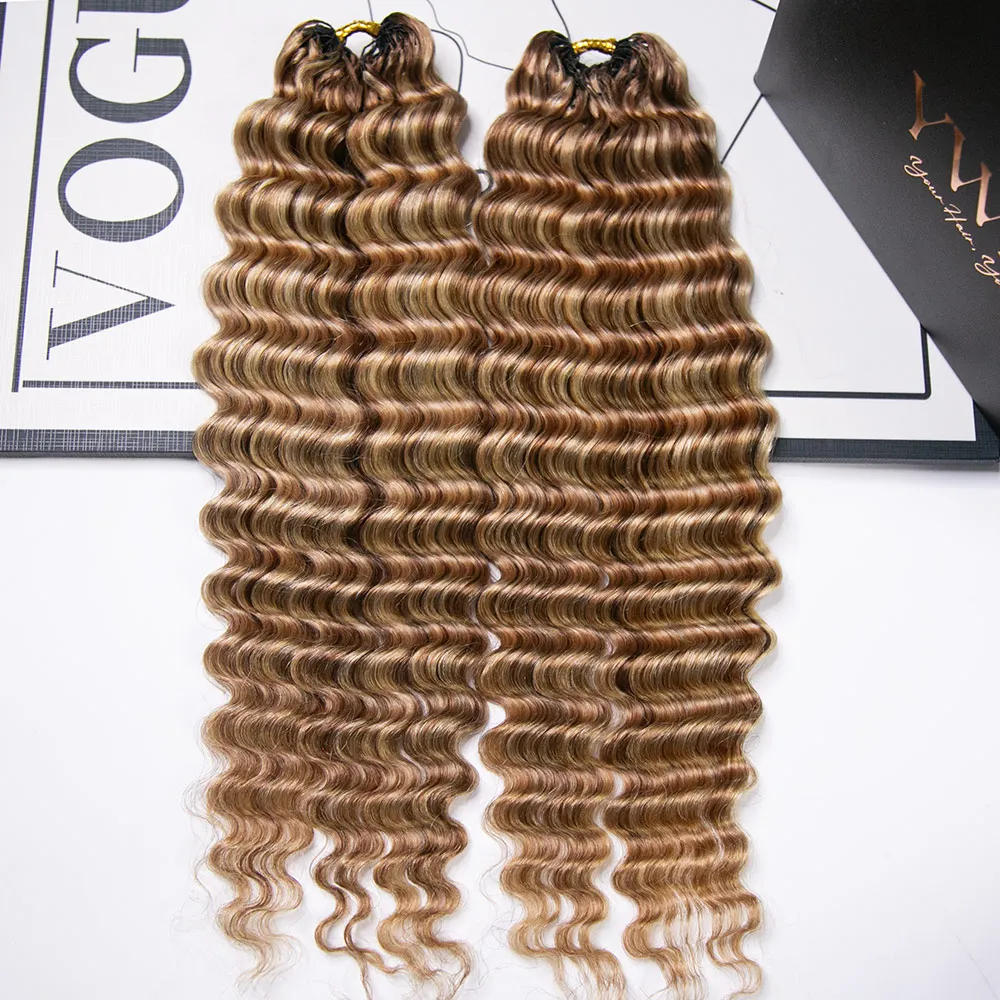 #27/30/613 Mix Color Blend Deep Wave Human Crochet Hair - Image 2