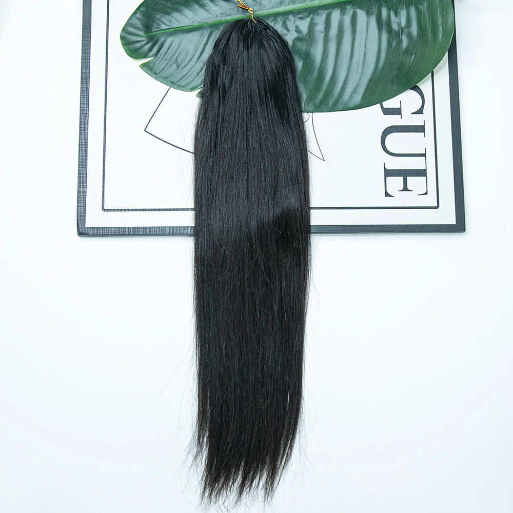 Wholesale - Natural Black Crochet Hair Extensions Human Hair (50 Strands Per Bundle) - Image 12