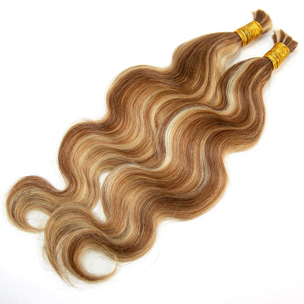 #27/#30/#613 Mix Color Blend Body Wave Bulk Human Braiding Hair - Image 6